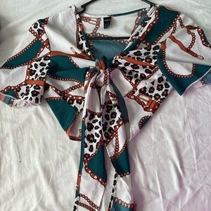 multi color tie t shirt